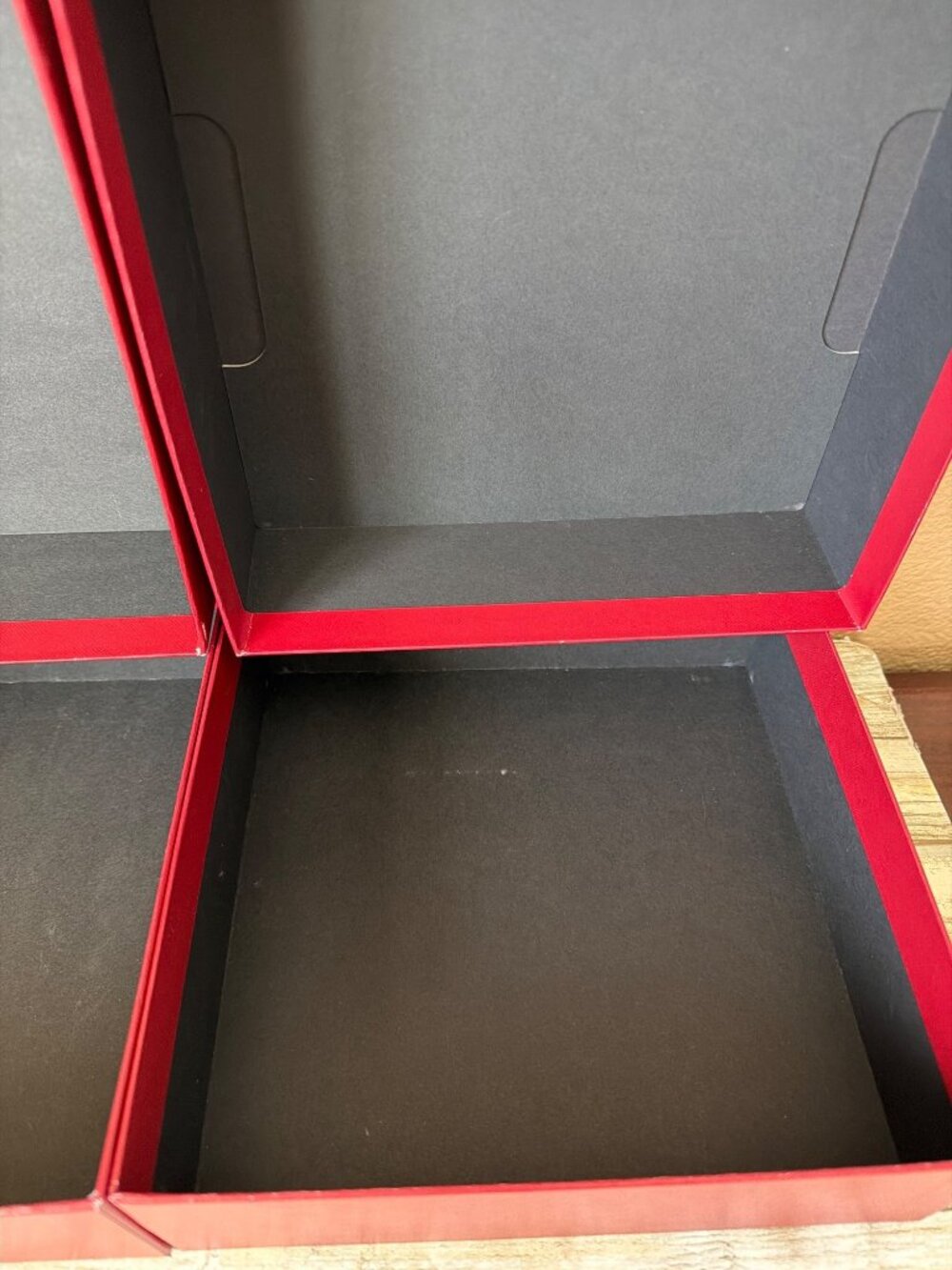 Set of 3 Cartier Red Presentation Jewelry Boxes Gold Logo - Empty - Picture 4 of 16